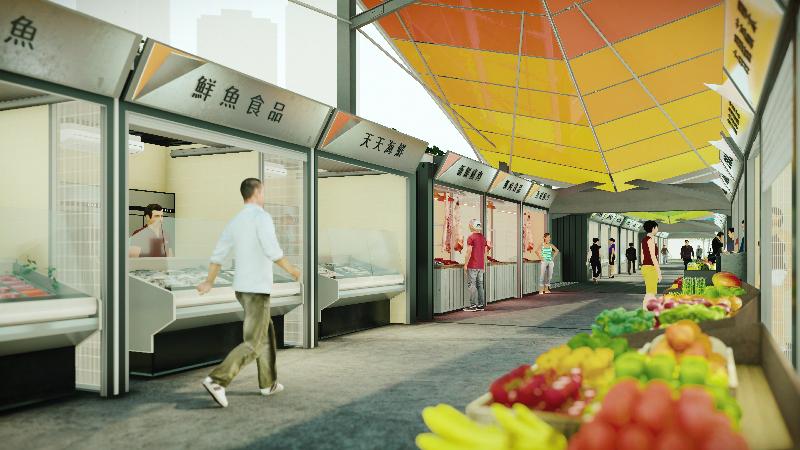 The Food and Health Bureau announced today (October 10) the establishment of a temporary market at Tin Shui Wai. It is tentatively planned to set up about 40 stalls focusing on sale of fresh food such as meat, fish, vegetables and fruits.