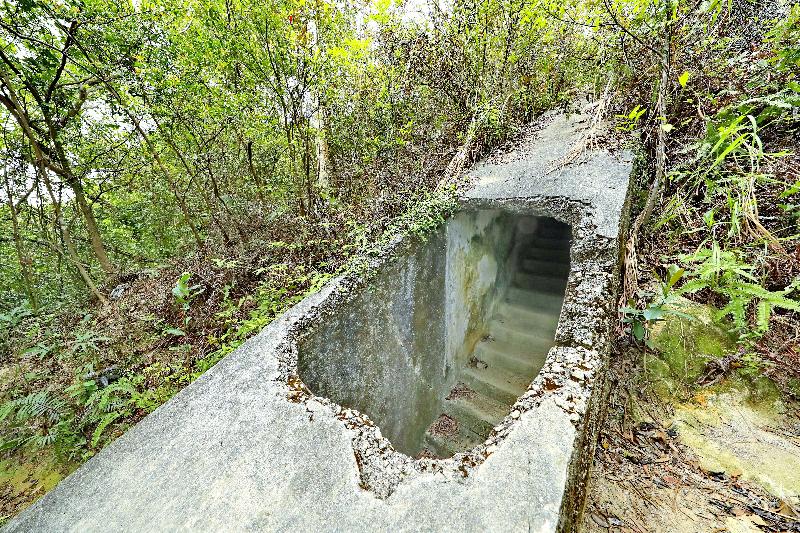 The Agriculture, Fisheries and Conservation Department will hold the MacLehose Trail 40th Anniversary Celebration Day at Shing Mun Country Park (Sections 6 and 7 of the MacLehose Trail) this Saturday (October 26). Photo shows a war relic that a guided tour will visit on the Celebration Day.