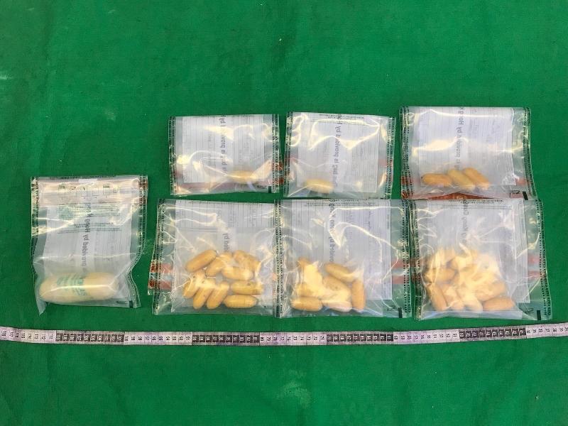 Hong Kong Customs seized about 600 grams of suspected cocaine with an estimated market value of about $630,000 from a female passenger arriving at Hong Kong International Airport on November 1.
