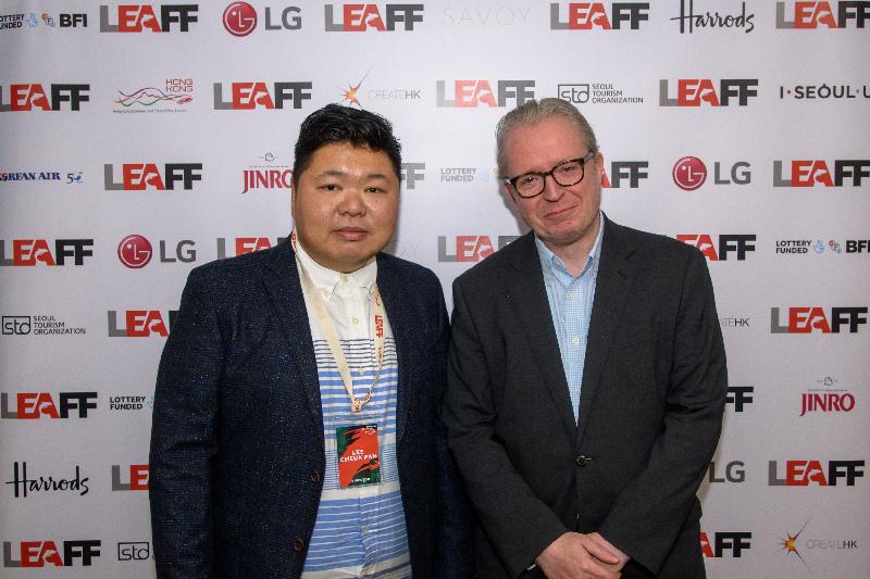 The Hong Kong Economic and Trade Office, London promoted Hong Kong films in the United Kingdom by sponsoring the London East Asia Film Festival to show nine Hong Kong movies. Photo shows the director of “G Affairs”, Lee Cheuk-pan, attending the Festival on October 27 (London time). The film received a Special Jury Mention for its audacious, formally innovative writing and direction. 