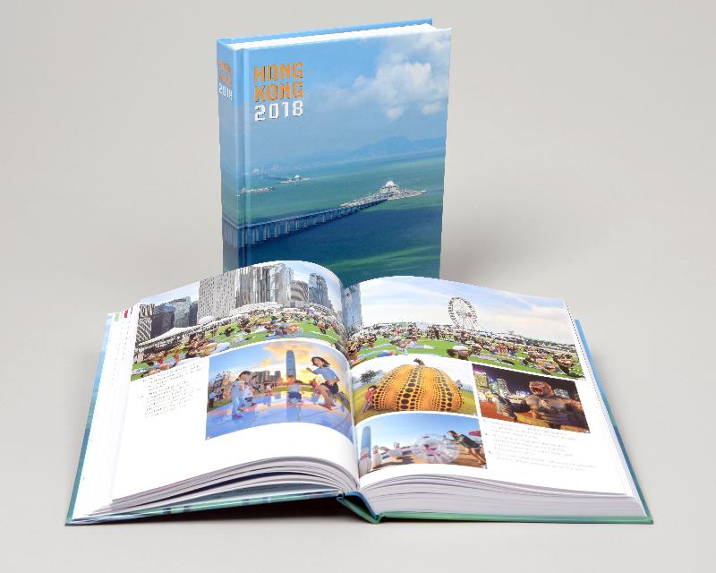The Government's latest Yearbook, "Hong Kong 2018", goes on sale today (November 25). The book's cover is a panoramic photograph of the 55-kilometre Hong Kong-Zhuhai-Macao Bridge. It contains 12 photo sections with more than 120 pictures of events, people and places in Hong Kong.