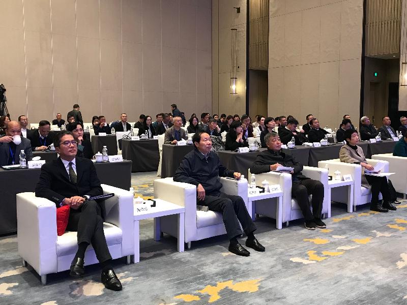 The Secretary for Development, Mr Michael Wong, attended a seminar on cultural heritage co-operation in the Guangdong-Hong Kong-Macao Greater Bay Area in Shenzhen today (December 6). Photo shows (front row, from left) Mr Wong; the Director General of the National Cultural Heritage Administration, Mr Liu Yuzhu; the Vice Governor of Guangdong Province, Mr Xu Ruisheng; and the Vice President of the Cultural Affairs Bureau of the Macao Special Administrative Region Government, Ms Deland Leong, at the seminar.