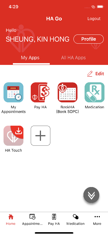 The Hospital Authority today (December 12) launched the mobile application "HA Go".