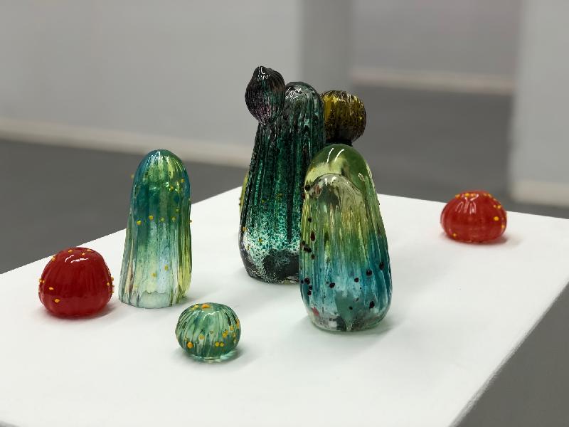 "The Cactus", a piece of glassware art presented at "Pathfinder" exhibition in Berlin.
