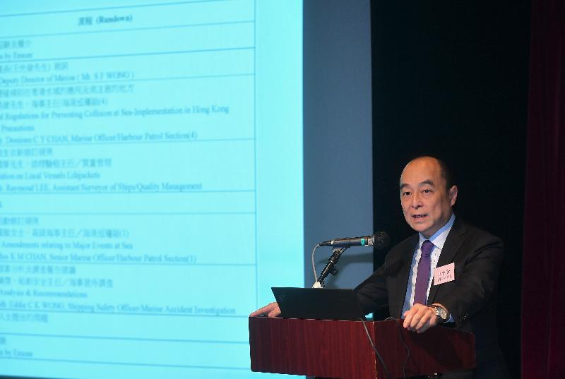 Speaking at the opening of the Navigational Safety Seminar 2020 today (January 16), the Deputy Director of Marine, Mr Wong Sai-fat, reminded coxswains and persons-in-charge of vessels that they have the responsibility to uphold safety at sea in full compliance with the marine legislation.