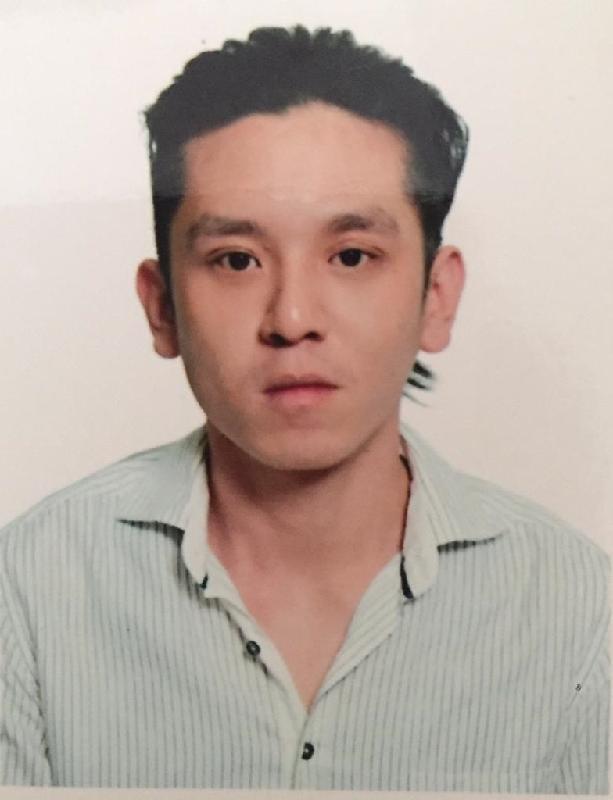 Ng Yat-chow, aged 33, is about 1.75 metres tall, 55 kilograms in weight and of thin build. He has a long face with yellow complexion and short black hair. He was last seen wearing a black and white jacket, blue jeans and black shoes.