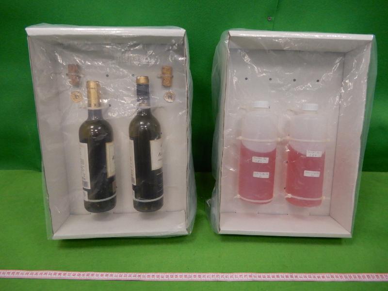 Hong Kong Customs today (February 17) seized about 1.7 kilograms of suspected liquid cocaine with an estimated market value of about $1.8 million at Hong Kong International Airport.