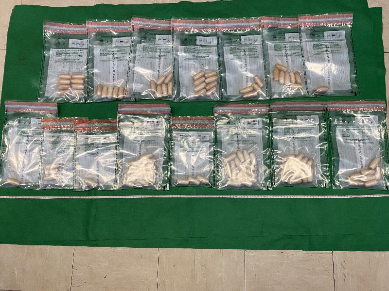 Hong Kong Customs seized about 1 170 grams of suspected cocaine with an estimated market value of about $1.3 million from a male passenger arriving at Hong Kong International Airport on March 1.