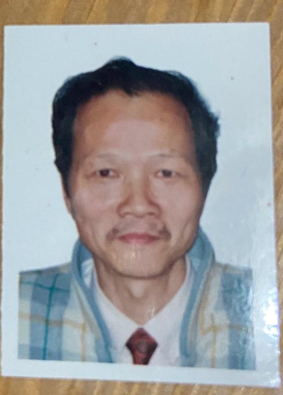 Lin Dunyao , aged 69, is about 1.75 metres tall, 72 kilograms in weight and of medium build. He has a long face with yellow complexion and short black hair. He was last seen wearing a blue and white short-sleeved shirt, dark-coloured trousers, black shoes and a blue cap, carrying a dark-coloured recycle bag.