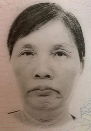Kwok Pui-lin, aged 62, is about 1.5 metres tall, 41 kilograms in weight and of thin build. She has a pointed face with yellow complexion, short black hair and a hunchback. She was last seen wearing a beige yellow short-sleeved checkered shirt, black trousers, blue slippers, and carrying a grey bag and a black waist bag.
   
