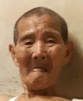 Wong Fai, aged 83, is about 1.65 metres tall, 54 kilograms in weight and of thin build. He has a pointed chin with yellow complexion and short black hair. He was last seen wearing a blue short-sleeved shirt, dark blue checkered shorts and brown sandals, and his right arm is wrapped in a plaster cast.