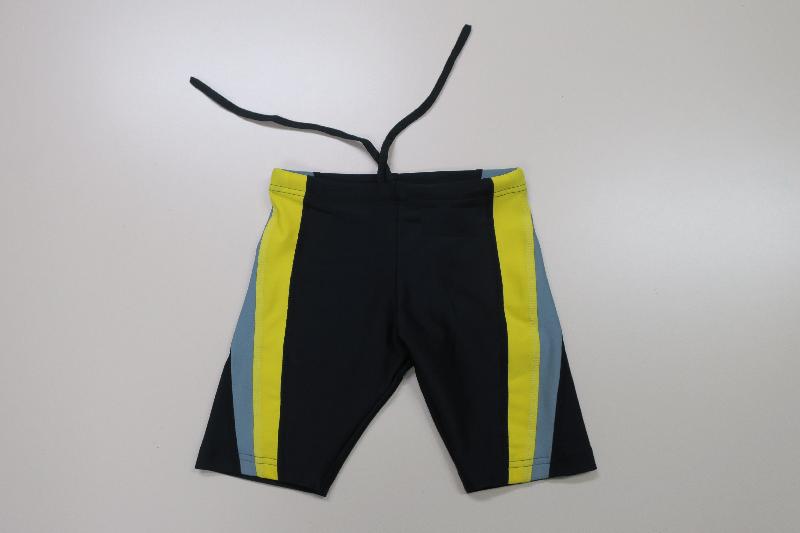Hong Kong Customs today (August 14) alerted members of the public to two unsafe models of children's swimwear sets and one unsafe model of children's swim trunks. Test results indicated that the cords of the swimwear sets and the drawstring of the swim trunks could pose strangulation and injury hazards to children. Photo shows the suspected unsafe model of children's swim trunks.