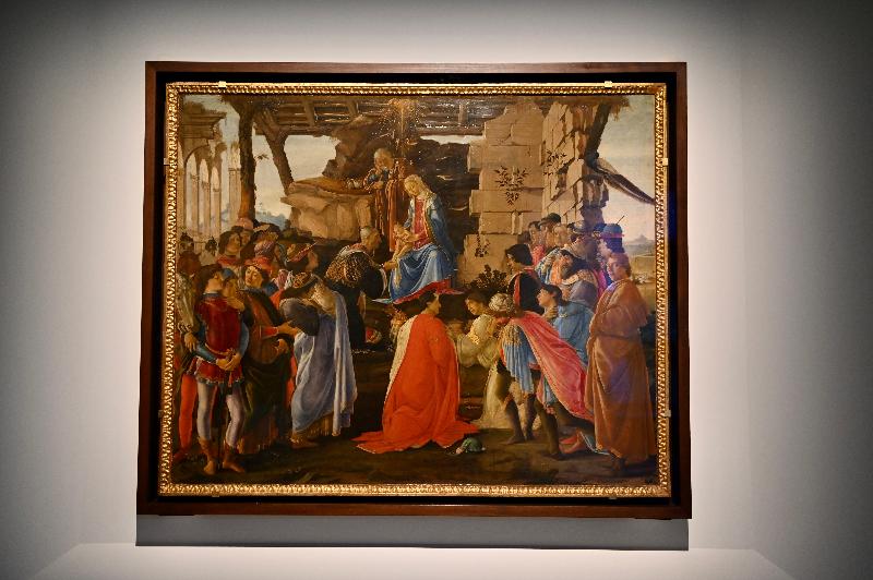 The "Botticelli and His Times - Masterworks from the Uffizi" exhibition, jointly organised by the Hong Kong Museum of Art and the Uffizi Galleries from Italy, will open to the public on Friday (October 23). Picture shows the painting "Adoration of the Magi (Lami Adoration)" by Sandro Botticelli. 