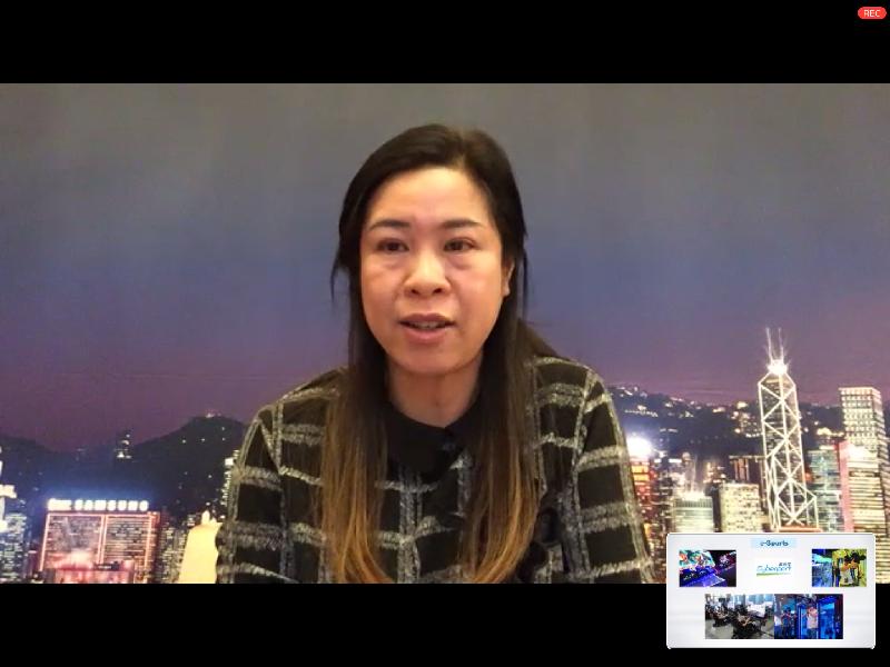 Deputy Representative of the Hong Kong Economic and Trade Office in Brussels, Miss Fiona Chau, spoke at a webinar on November 24 (Brussels time) to promote Hong Kong as a destination of major sports and e-sports events.   