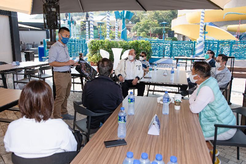 The Legislative Council (LegCo) Panel on Economic Development visits the Ocean Park today (February 20). Photo shows LegCo members receiving a briefing on the proposed way forward of Ocean Park.