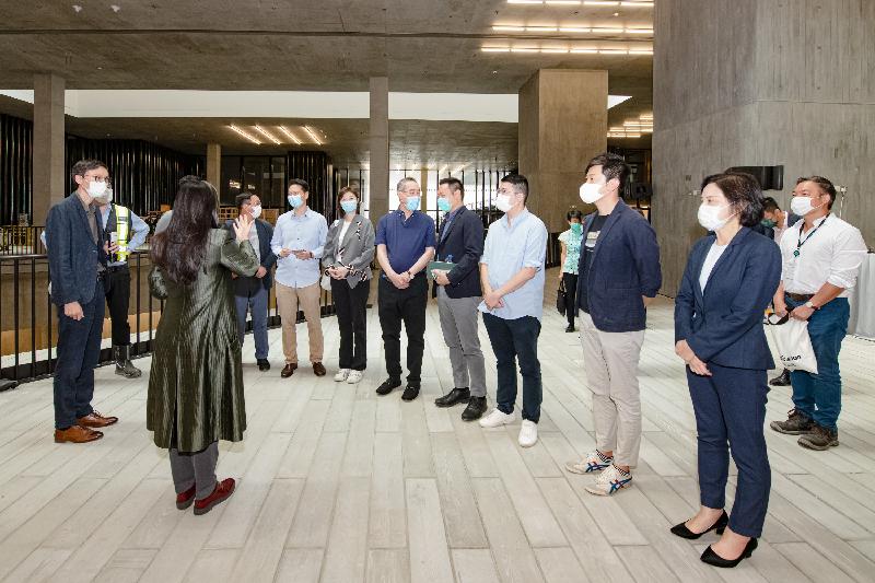 LegCo Members take a tour at the M+ Museum today (March 29) to see for themselves the major facilities and architectural features of the M+ Museum Building.