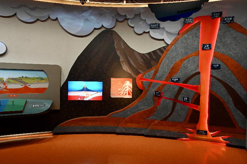 The Hong Kong Science Museum's new Earth Science Gallery will be open to the public from tomorrow (April 23). Picture shows the model of a volcanic structure.