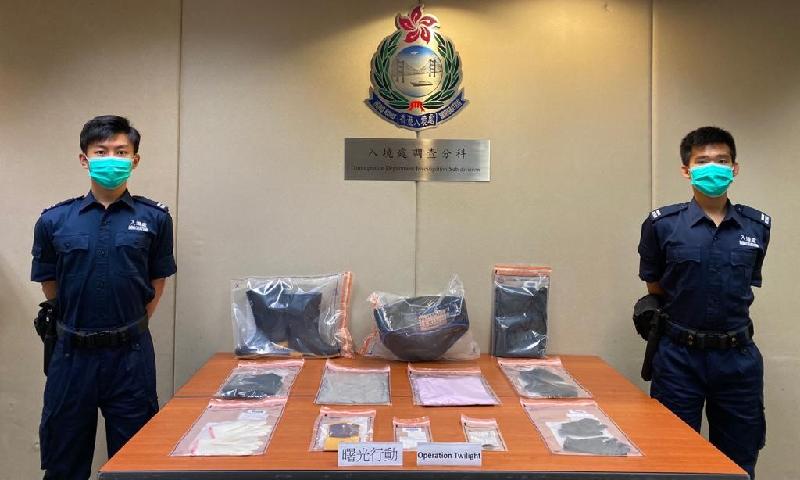 The Immigration Department mounted a series of territory-wide anti-illegal worker operations, including operations codenamed "Twilight" and joint operations with the Hong Kong Police Force codenamed "Champion" and "Powerplayer", from May 24 to 27. Photo shows the items seized during the operations "Twilight".