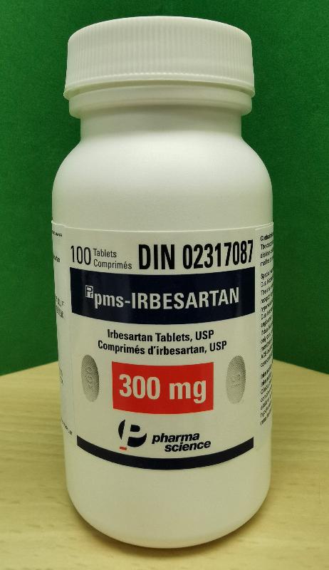 The Department of Health today (May 31) endorsed a licensed drug wholesaler, Trenton-boma Ltd, to recall certain batches of prescription medicines used to lower blood pressure from the market as a precautionary measure due to the presence of an impurity in the product. Photo shows the product concerned.