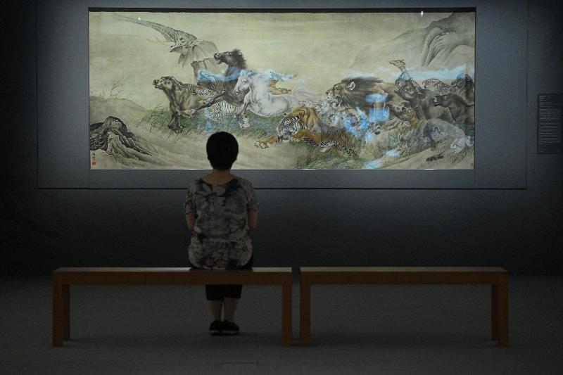 The exhibition "Art of the South Nanling: A Selection of Guangdong Painting from the Hong Kong Museum of Art" will be held from tomorrow (June 11) at the Hong Kong Museum of Art. Photo shows the work "Righteousness permits no turning back" by Hu Zaobin.
