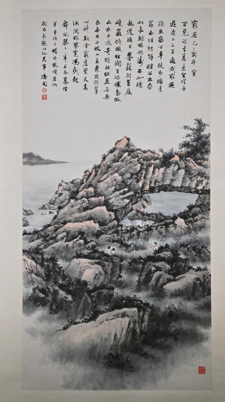 The exhibition "Art of the South Nanling: A Selection of Guangdong Painting from the Hong Kong Museum of Art" will be held from tomorrow (June 11) at the Hong Kong Museum of Art. Photo shows He Qiyuan's work "A scene of Hok Tsui" featuring Hok Tsui in Stanley.