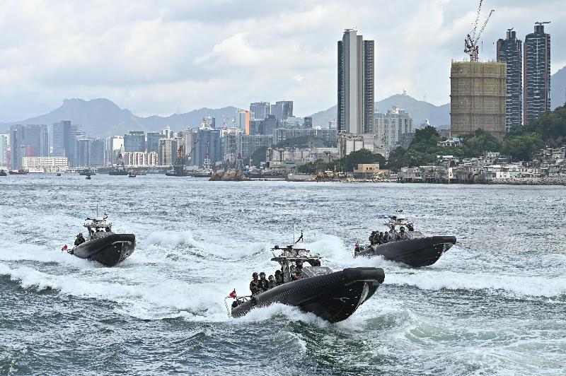 Police Marine Region introduced 11 new vessels during a ceremony held at Joss House Bay, Sai Kung today (June 18). 