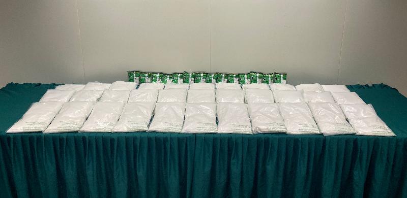 Hong Kong Customs conducted a series of anti-narcotics operations between July 12 and yesterday (July 24) and seized suspected dangerous drugs worth above $230 million. Picture shows the 61 kilograms of suspected heroin in approximate seized with an estimated market value of about $65 million.