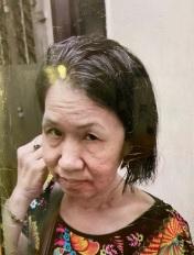 Wong Ling, aged 61, is about 1.6 metres tall, 45 kilograms in weight and of thin build. She has a long face with yellow complexion and short grey and white hair. She was last seen wearing grey T-shirt, dark-colored trousers and dark-colored shoes.
