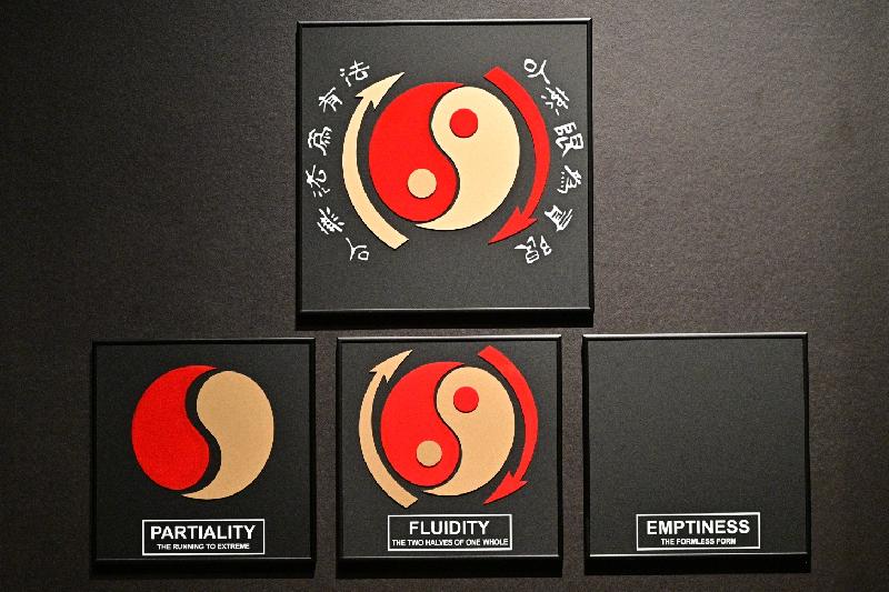 The exhibition "A Man Beyond the Ordinary: Bruce Lee" will be held from November 28 at the Hong Kong Heritage Museum. Picture shows Jeet Kune Do plaques.