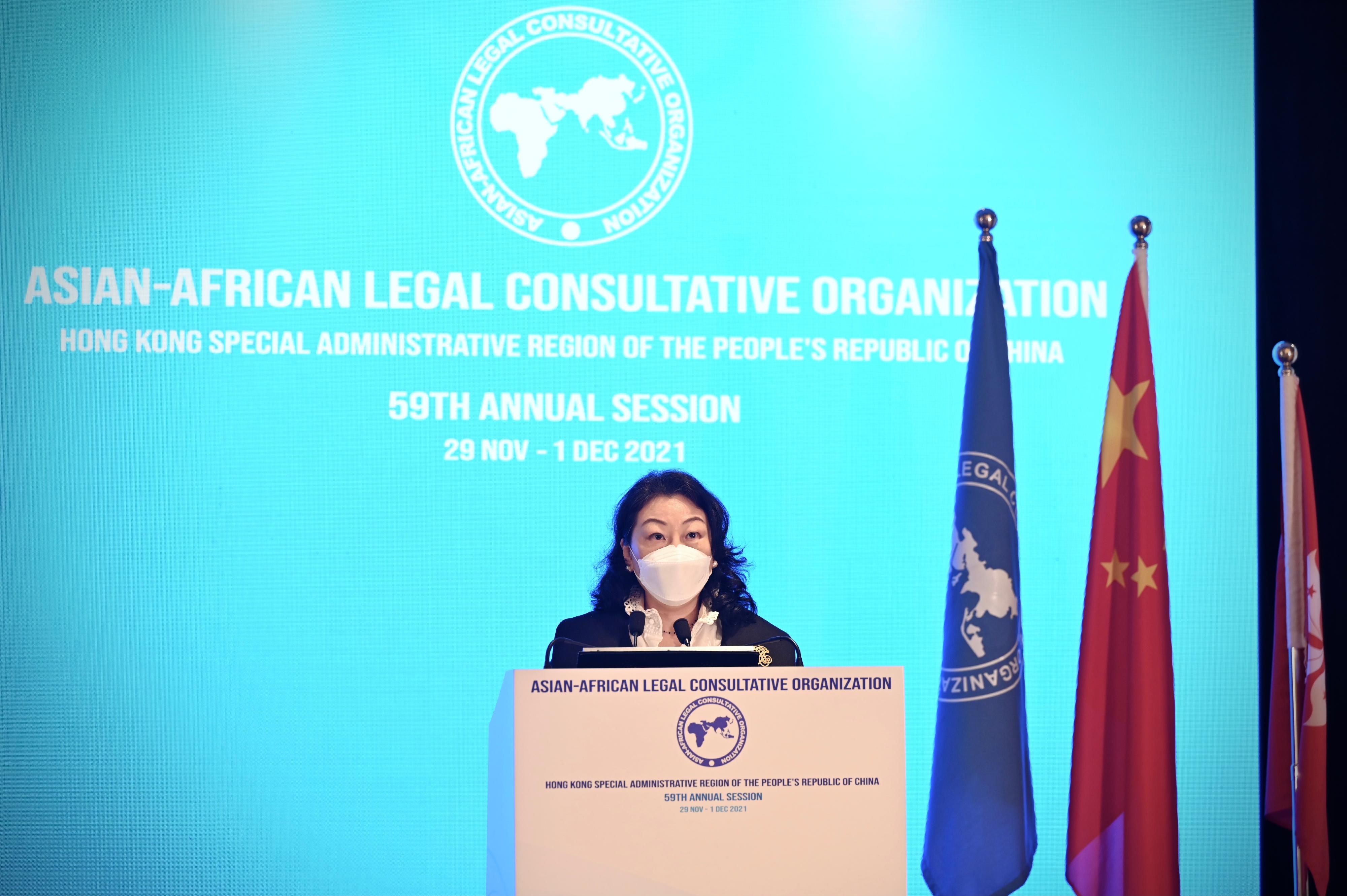 The 59th Annual Session of the Asian-African Legal Consultative Organization (AALCO) was successfully launched today (November 29). The Secretary for Justice, Ms Teresa Cheng, SC, was elected the President of the 59th Annual Session of the AALCO.