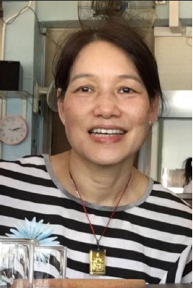 Tsui Kam-lin, aged 56, is about 1.5 metres tall, 55 kilograms in weight and of thin build. She has a round face with yellow complexion and long straight brown-black hair.