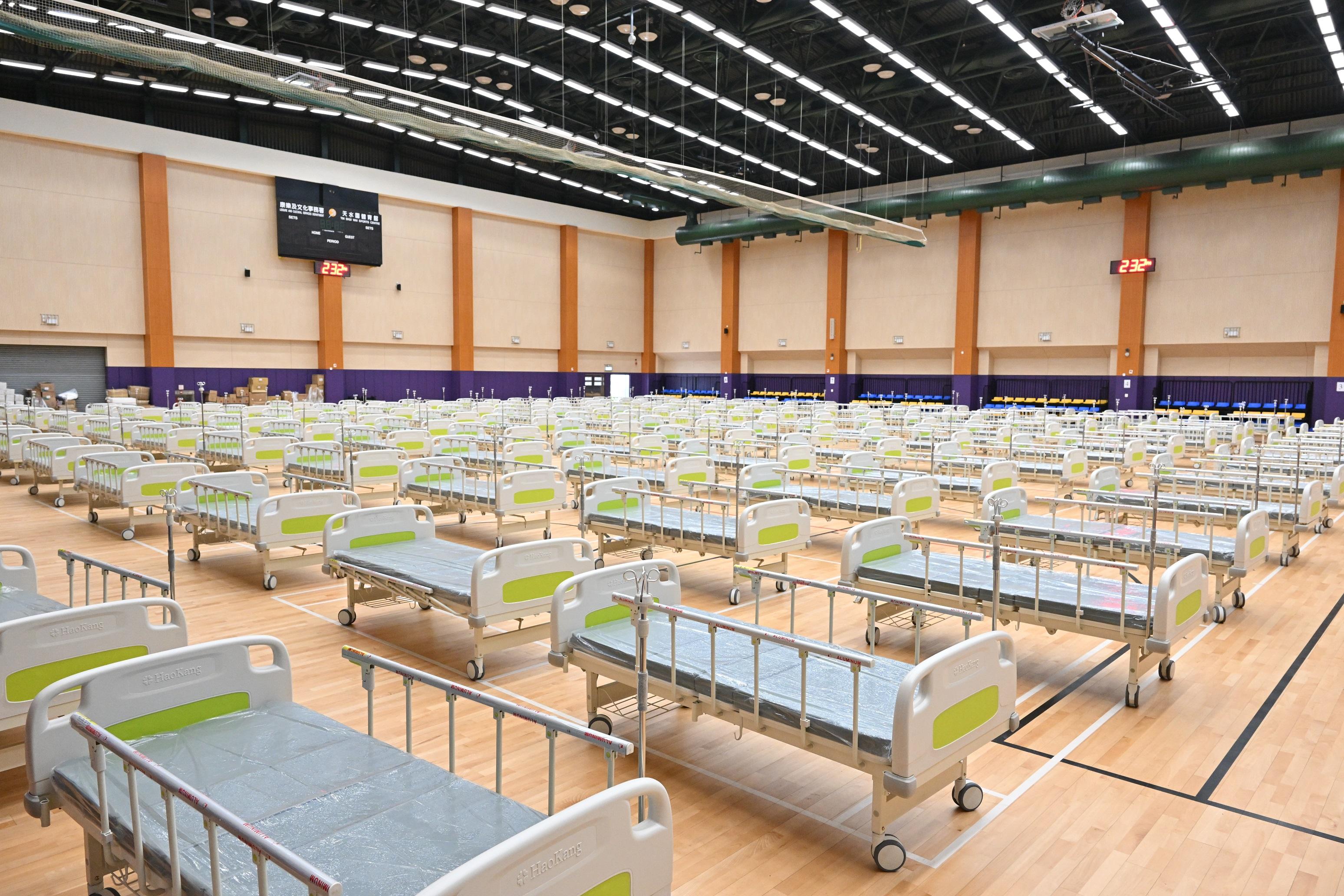 The holding centre at Tin Shui Wai Sports Centre has come into operation today (March 23).