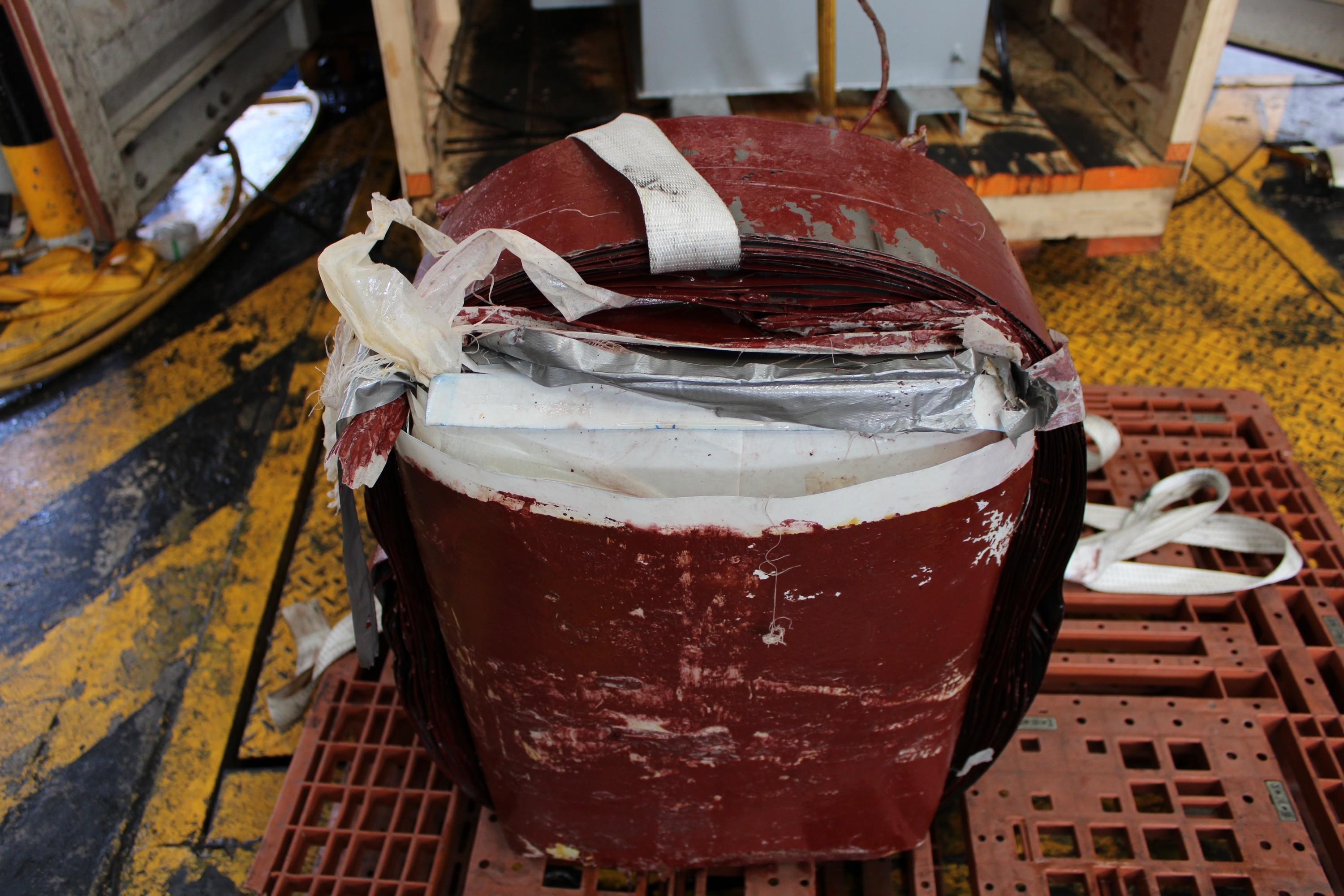 Hong Kong Customs detected a suspected drug trafficking case using large-scale electric transformer last month and seized about 120 kilograms of suspected cocaine with an estimated market value of about $110 million. Photo shows metal box concealed with suspected cocaine found inside the large-scale electric transformer.