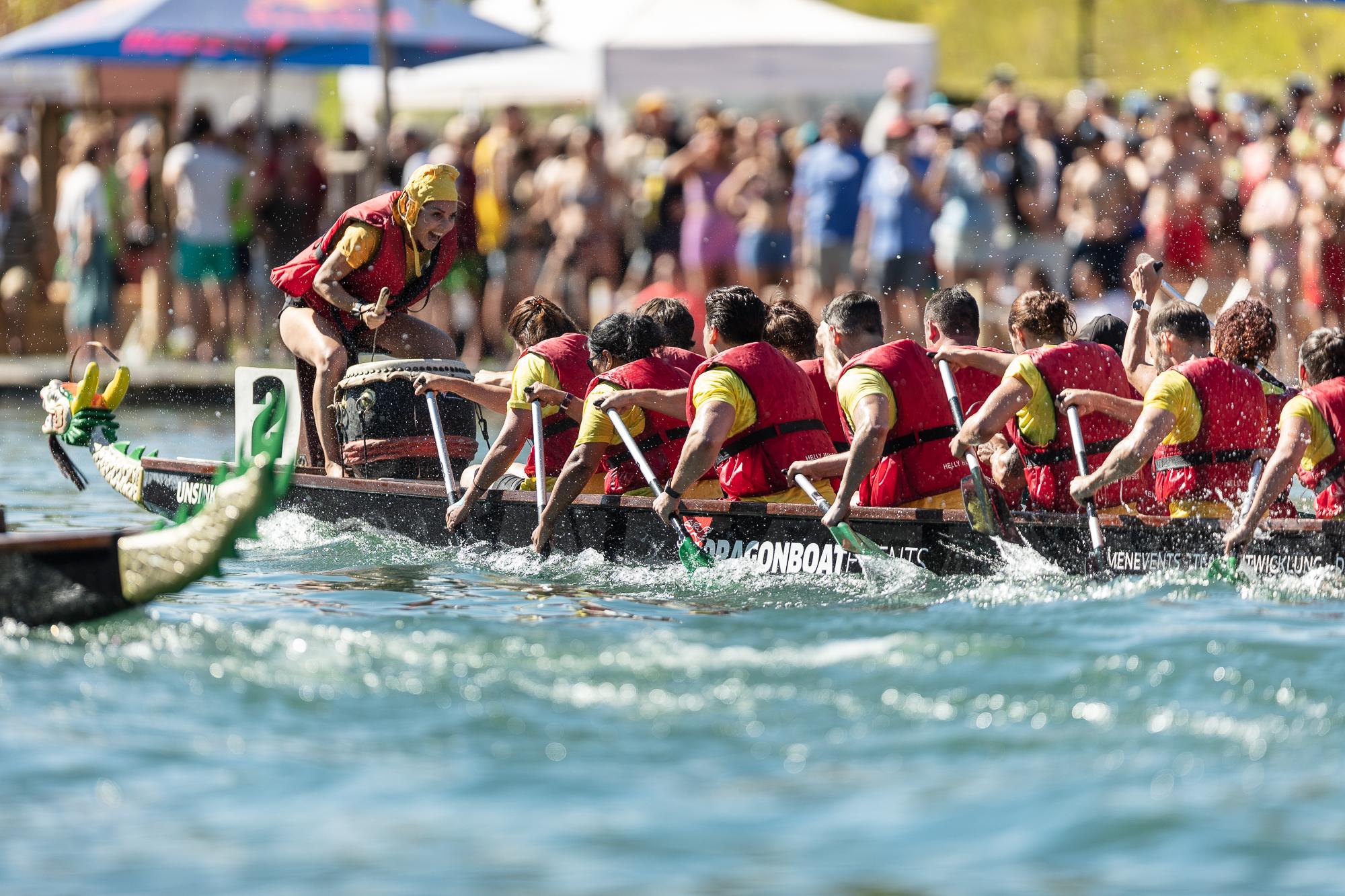 Race at the Dragon boat event in Eglisau, Switzerland, is held on June 26 (Swiss time).