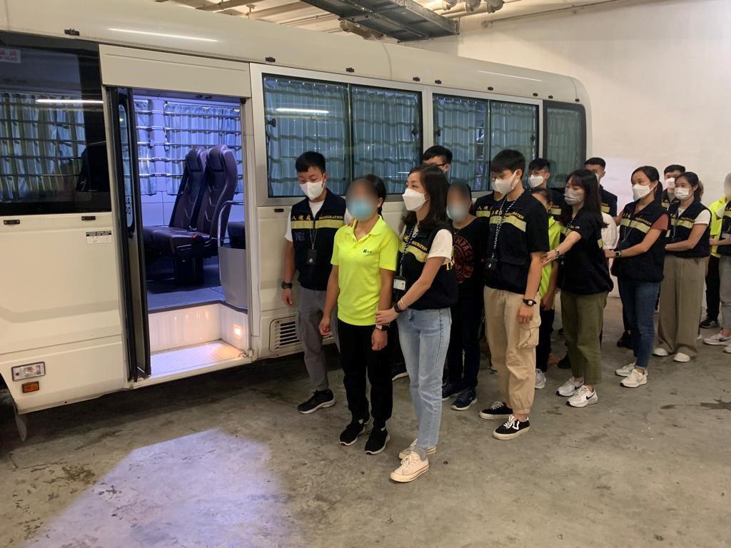 The Immigration Department mounted a series of territory-wide anti-illegal worker operations codenamed "Twilight" on July 25 and 27. Photo shows suspected illegal workers arrested during an operation.