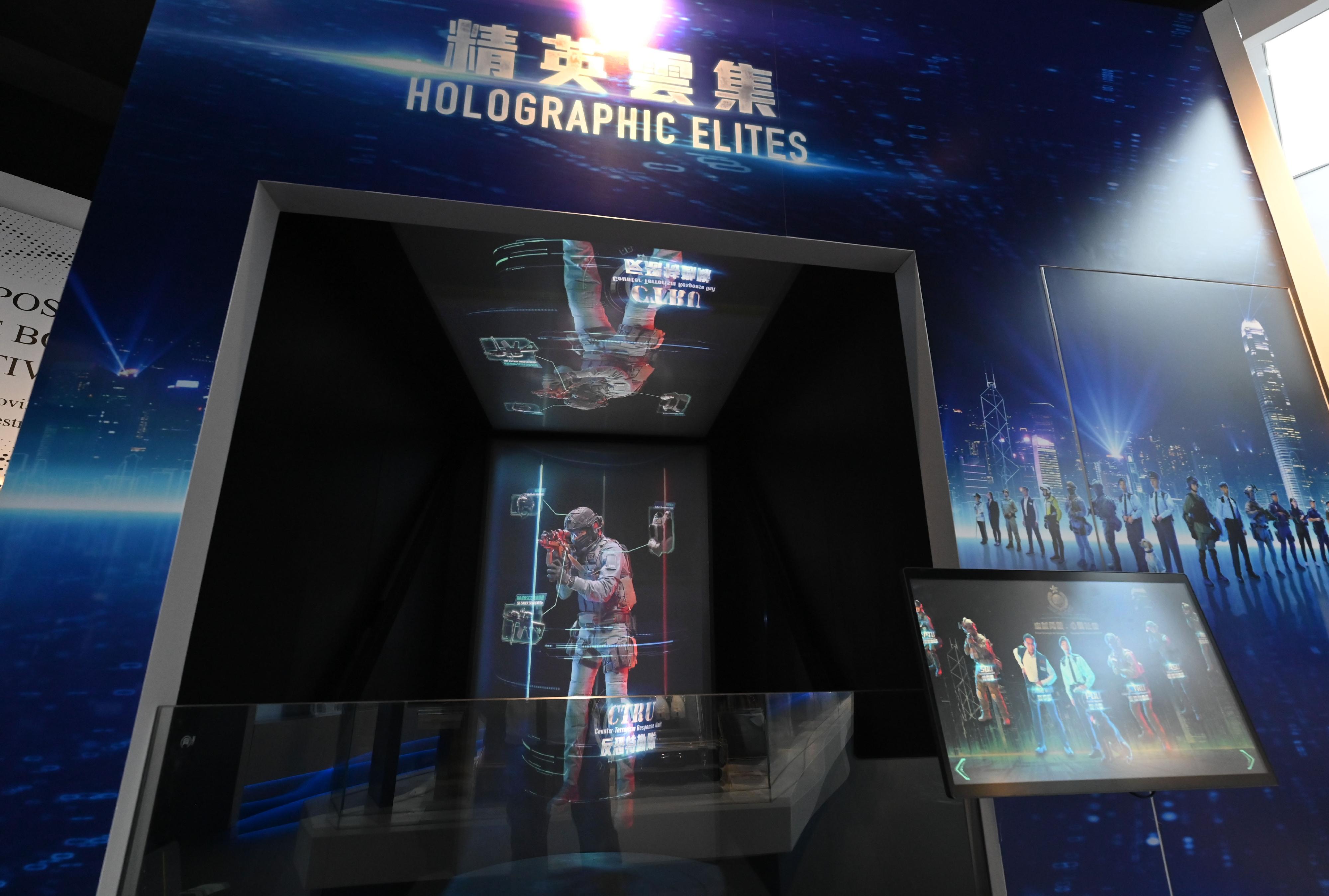 The Reopening Ceremony of Police Museum was held today (September 9). Photo shows the “Holographic Elites” exhibition presenting different units of Force members with the use of a hologram technology.