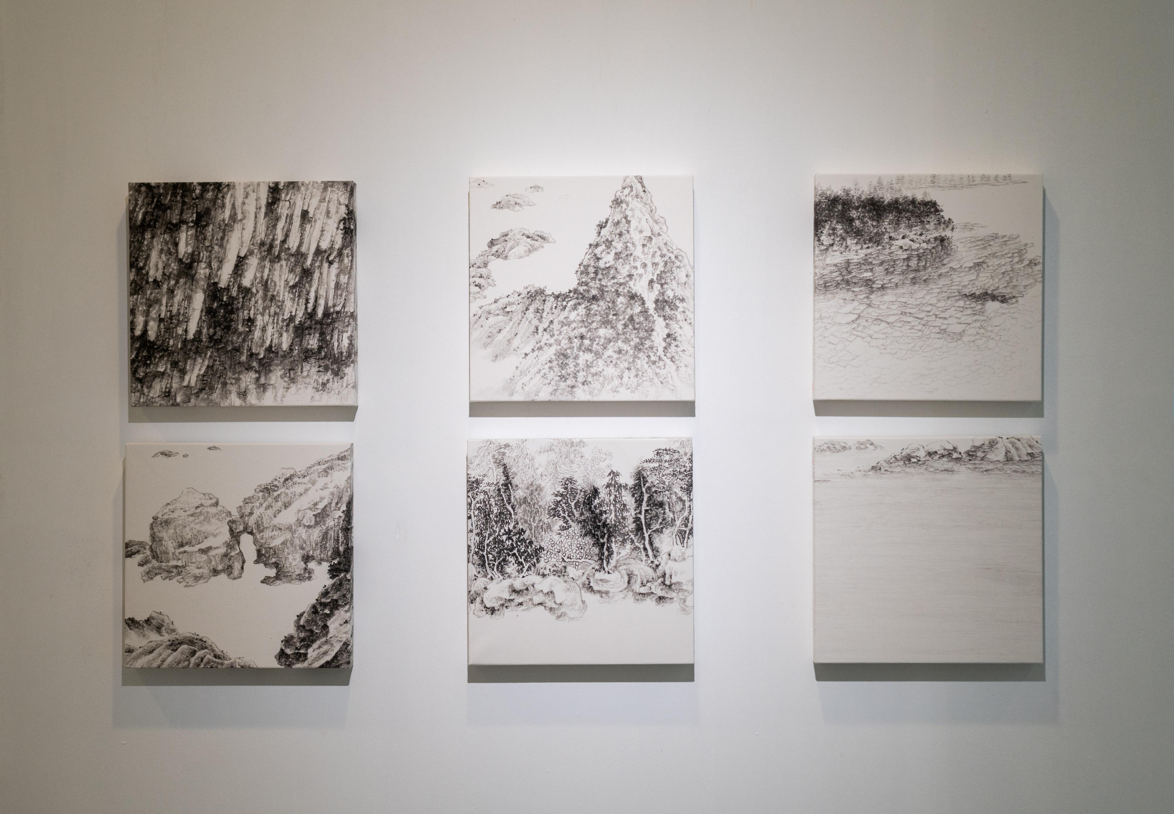 The Art Promotion Office is holding the "Art Specialist Course 2021-2022 Graduation Exhibition" from today (November 16) to showcase 19 graduates' achievements and sharing of their creative ideas. Picture shows Art Specialist Course (Chinese Art) graduate Cheung Wai-tong's artworks "Enlightening - Landscape (6 scenes)".