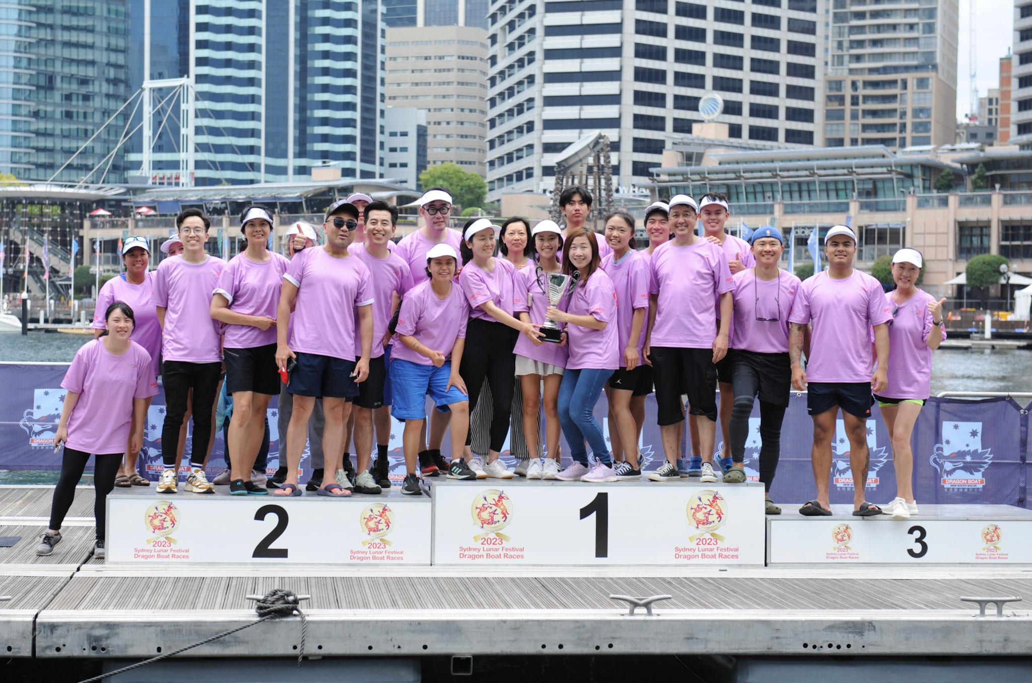 The Hong Kong Economic and Trade Office, Sydney (Sydney ETO) participated in the Sydney Lunar Festival Dragon Boat Races held in Sydney, Australia, on January 28 and 29. The Hong Kong Team organised by the Sydney ETO was the champion of the Hong Kong Dynamic Cup and came second in the Hong Kong Talents Cup.


