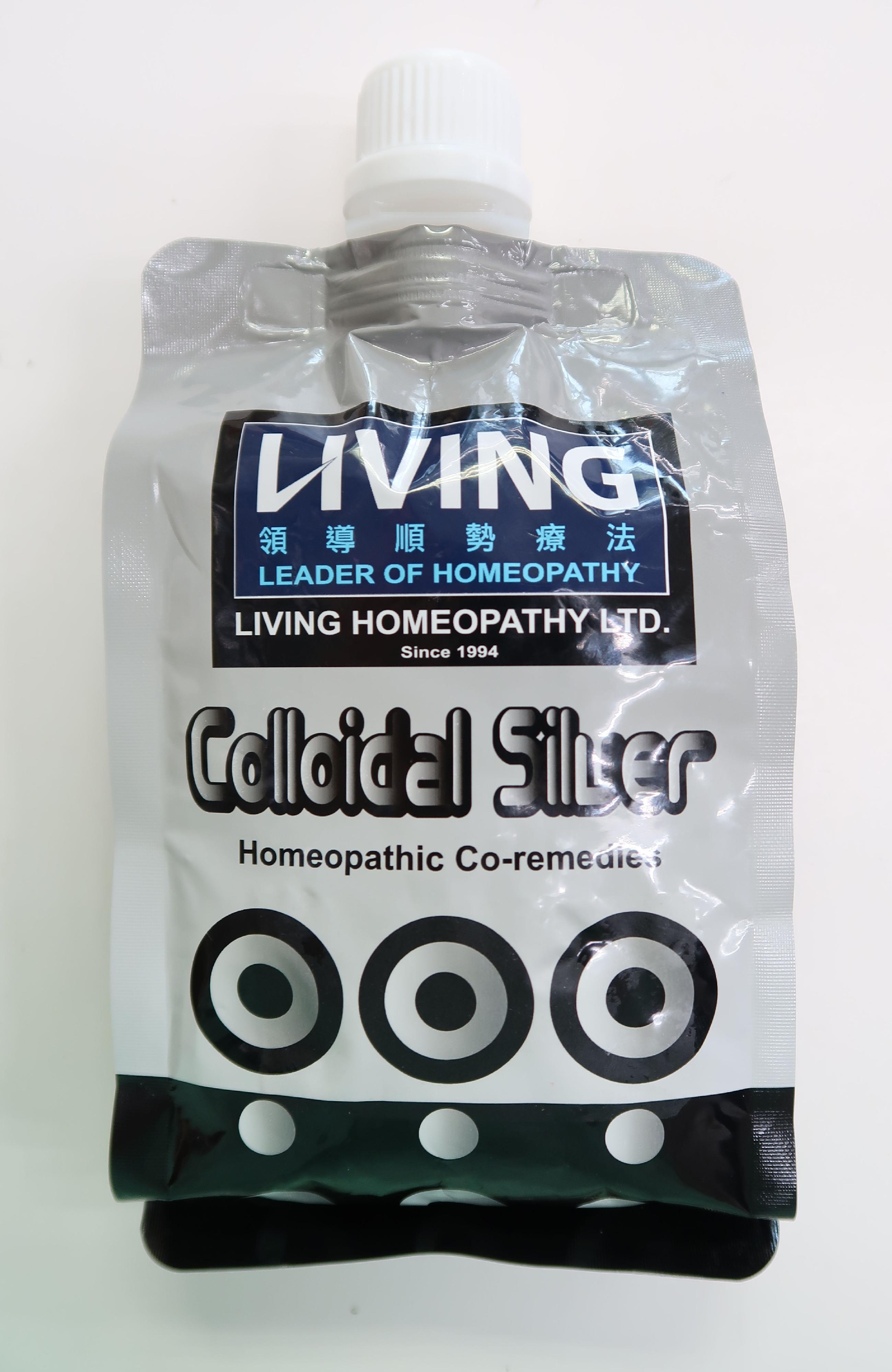 The Department of Health (DH) today (February 27) appealed to members of the public not to buy or consume a product that contains colloidal silver and to seek medical consultation immediately if they feel unwell after consumption, in particular if discolouration of the skin is developed. Photo shows the colloidal silver product involved in a case of silver poisoning.
