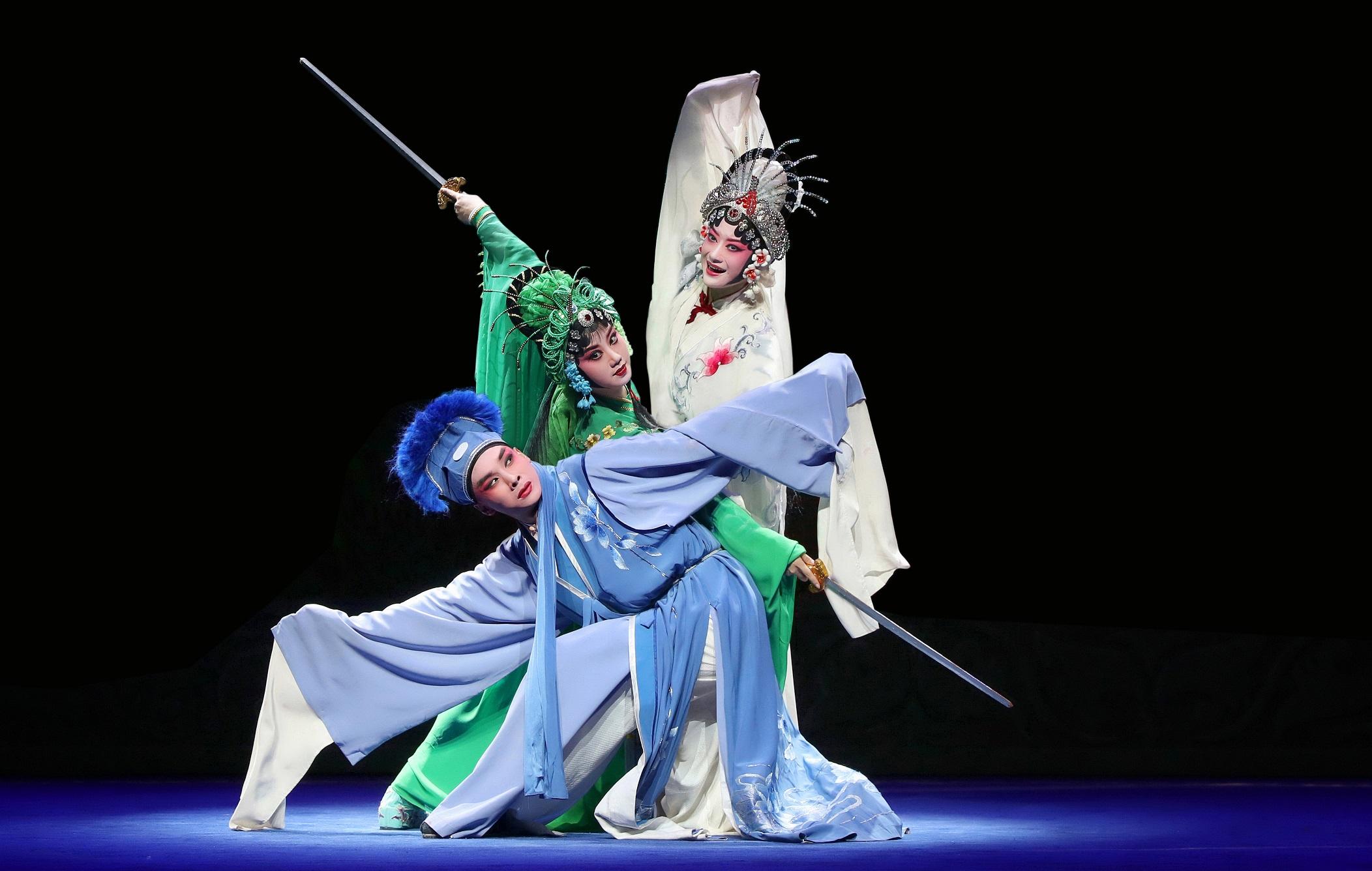 The Chinese Opera Festival, presented by the Leisure and Cultural Services Department, will stage quality operatic programmes from June to October. Photo shows a performance scene of "The Legend of the White Snake" by the Zhejiang Wu Opera Research Centre.