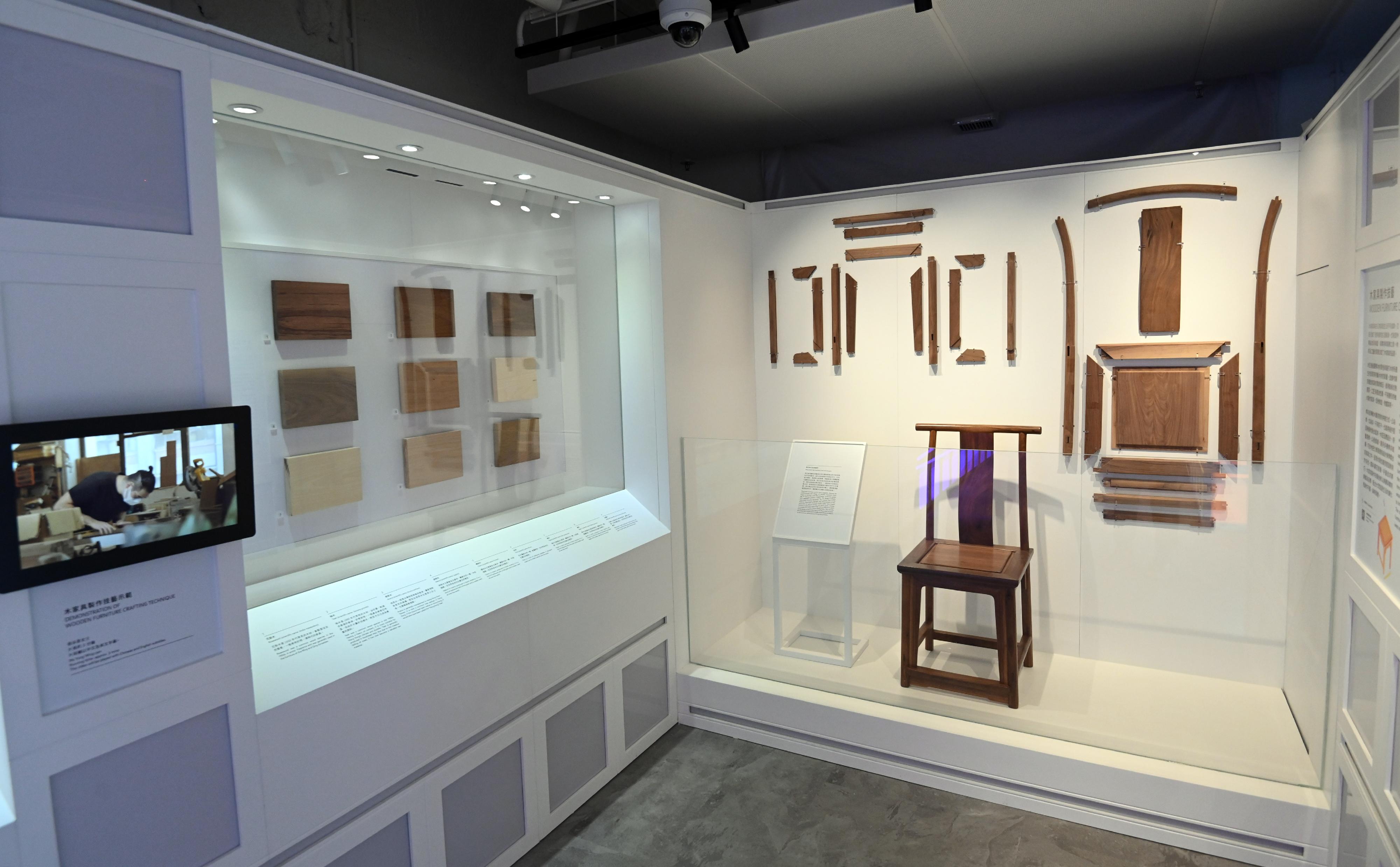 A new exhibition, "Traces of Human Touch", organised by the Intangible Cultural Heritage Office will be open to the public from tomorrow (May 19). Photo shows exhibits of the intangible cultural heritage item, wooden furniture crafting technique.