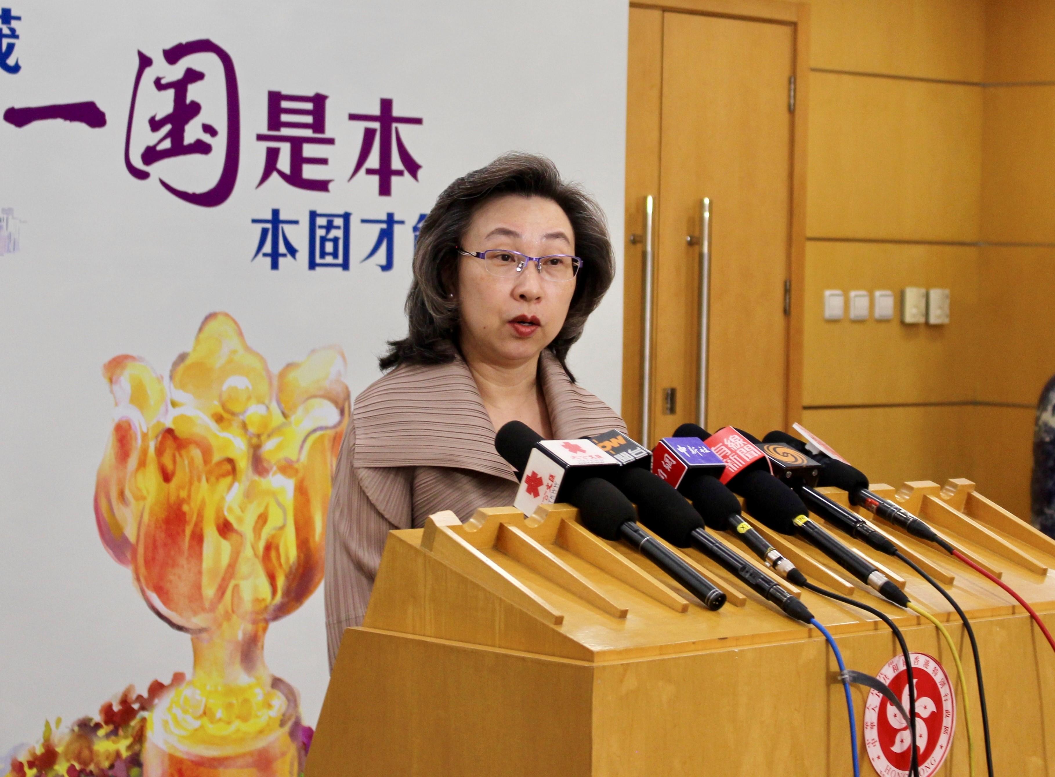 The Secretary for the Civil Service, Mrs Ingrid Yeung, meets the media in Beijing today (June 27) to conclude the study and duty visit programme for Permanent Secretaries and Heads of Departments in Beijing.