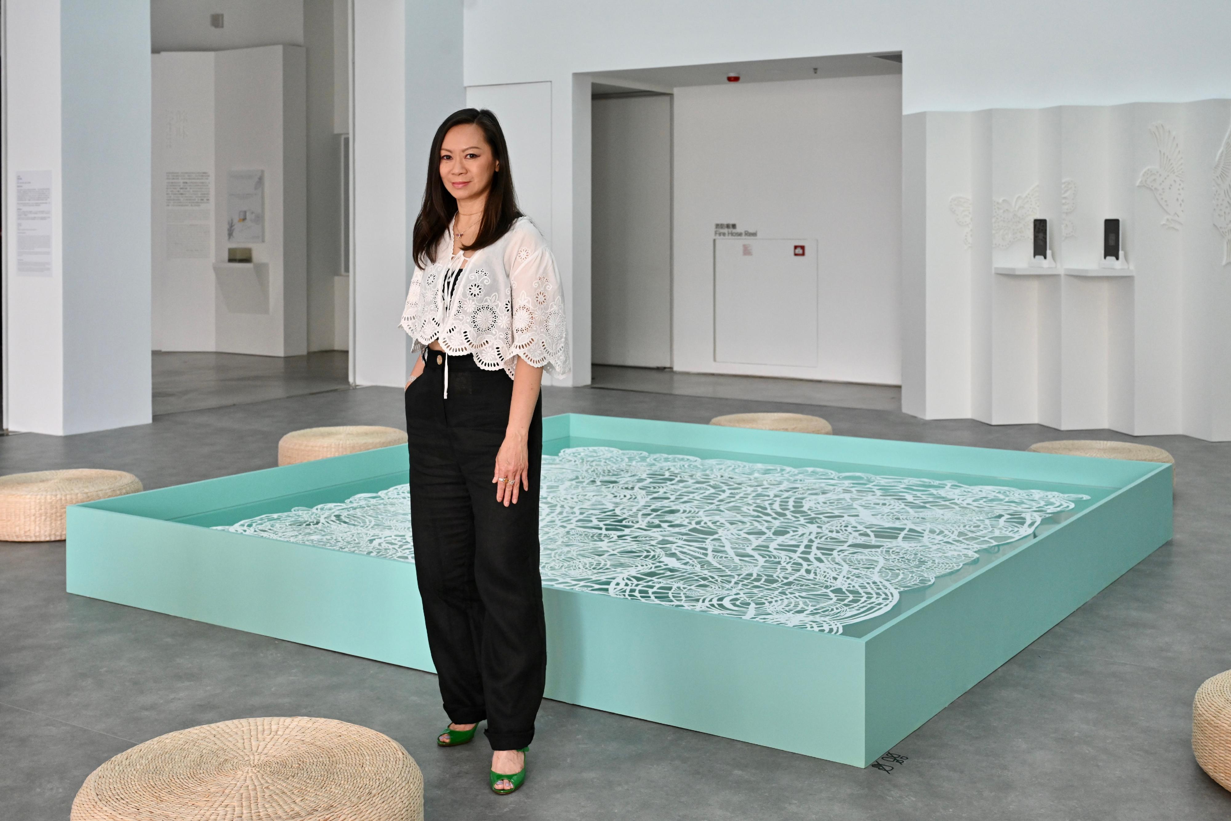 "Art Personalised: Masterpieces from the Hong Kong Museum of Art" exhibition will be held at the Hong Kong Museum of Art from tomorrow (June 30). Picture shows  paper cut artist Bovey Lee and her site-specific art installation, "Bird Song ‧ Flower Scent".
