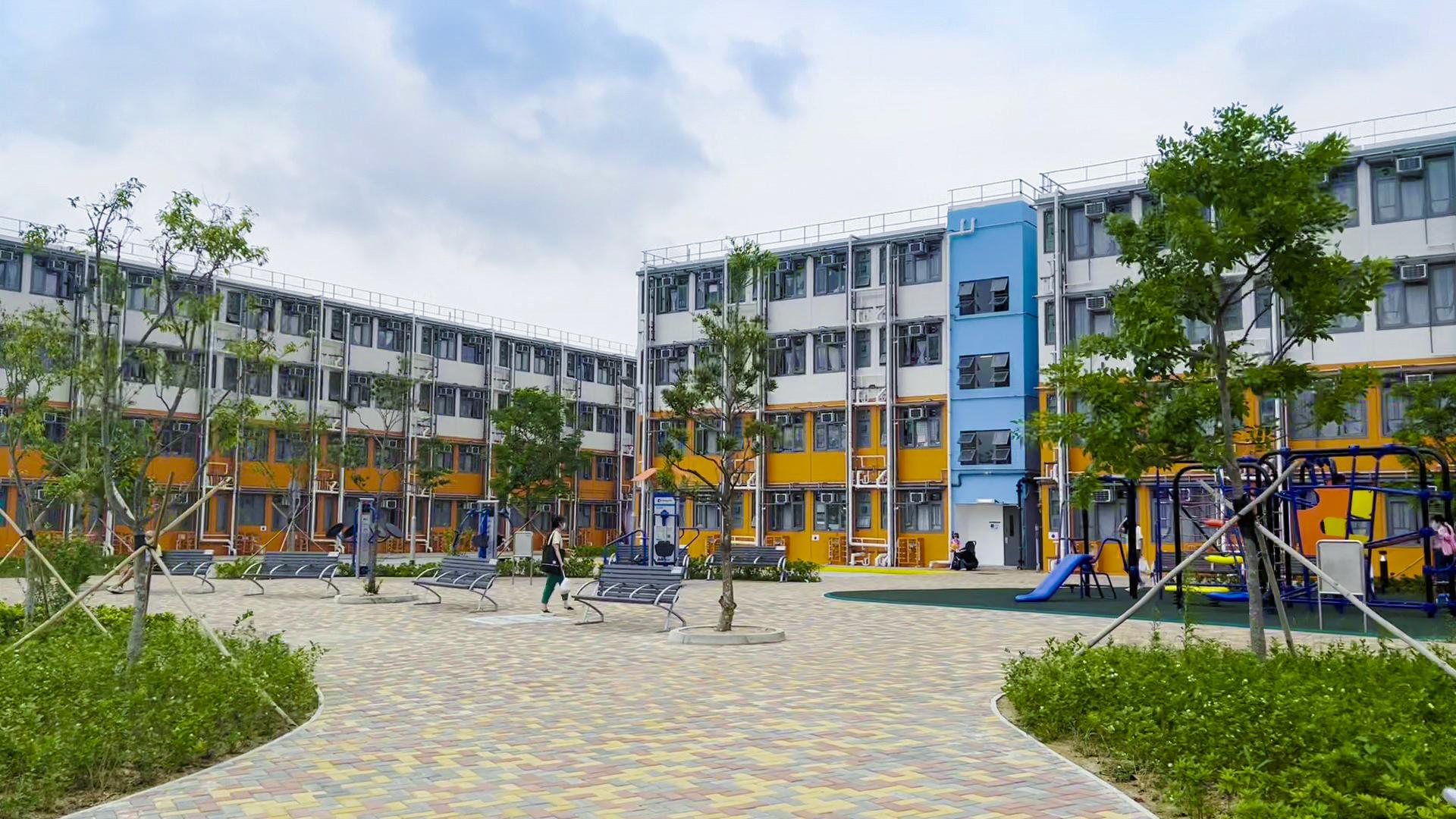 The Housing Bureau will organise a Transitional Housing Open Day on July 15 (Saturday) and provide shuttle bus services for interested parties to visit the transitional housing project at Pok Oi Kong Ha Wai Village in Kam Tin, Yuen Long. Photo shows the Pok Oi Kong Ha Wai Village.
