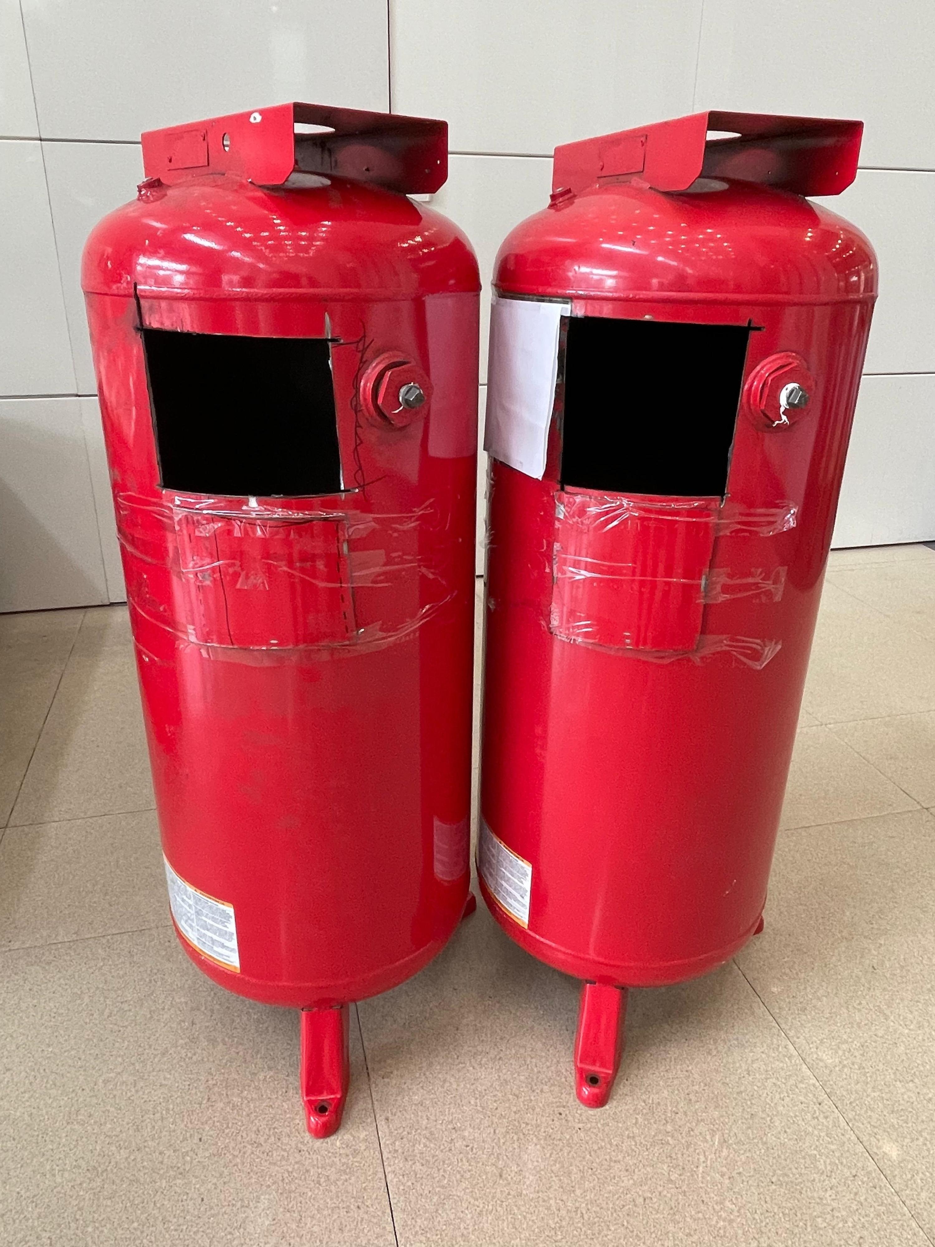 Hong Kong Customs on July 11 and 13 seized a total of about 119 kilograms of suspected methamphetamine with a total estimated market value of over $84 million in Hong Kong International Airport and Kwai Chung. Photo shows two compressors used to conceal some of the suspected methamphetamine.