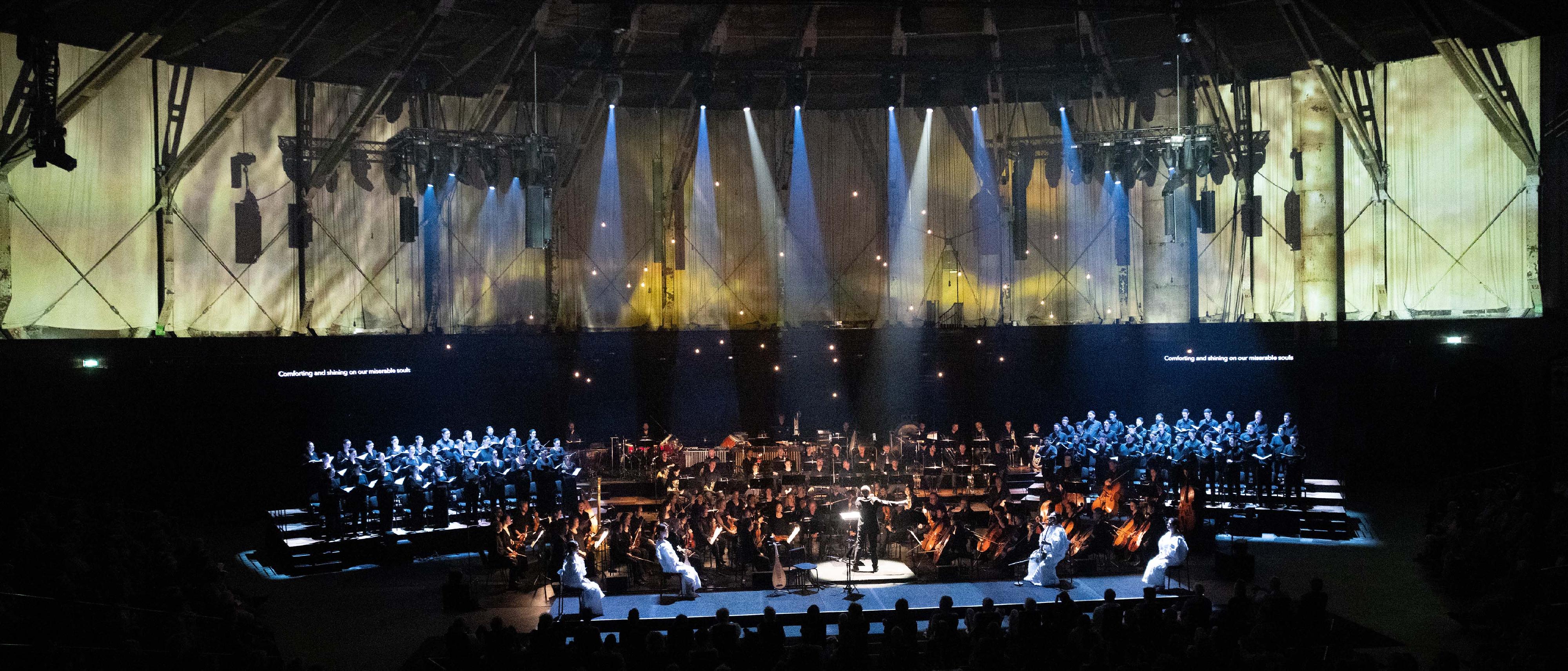 Hong Kong's Ambassador for Cultural Promotion Tan Dun invited Hong Kong young soprano Candice Chung to perform the world premiere of "Requiem for Nature" at the 76th edition of the Holland Festival. Photo shows the "Requiem for Nature" concert.