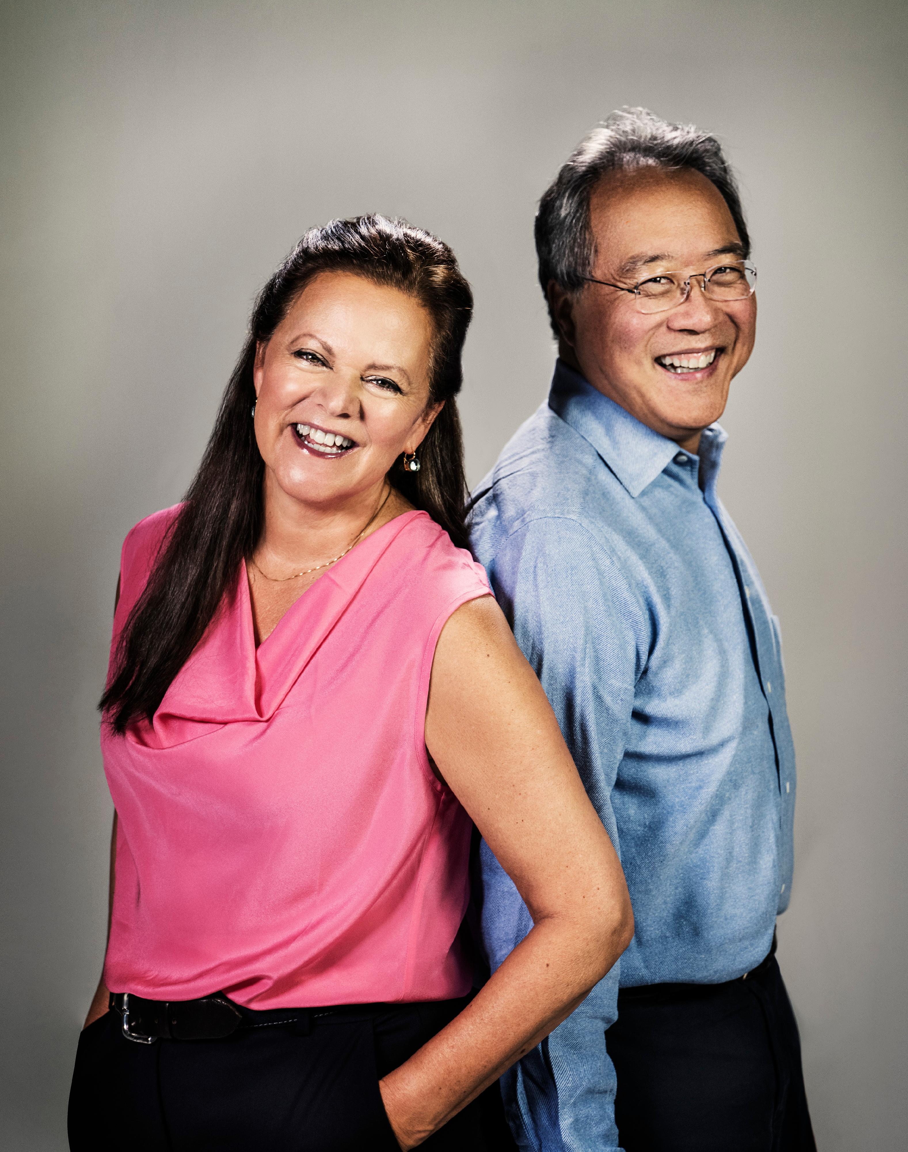 World-renowned cellist Yo-Yo Ma and pianist Kathryn Stott will stage a recital on November 6 for the Great Music 2023 of the Leisure and Cultural Services Department. Photo shows Ma (right) and Stott (left). (Source of photo: Mark Mann)