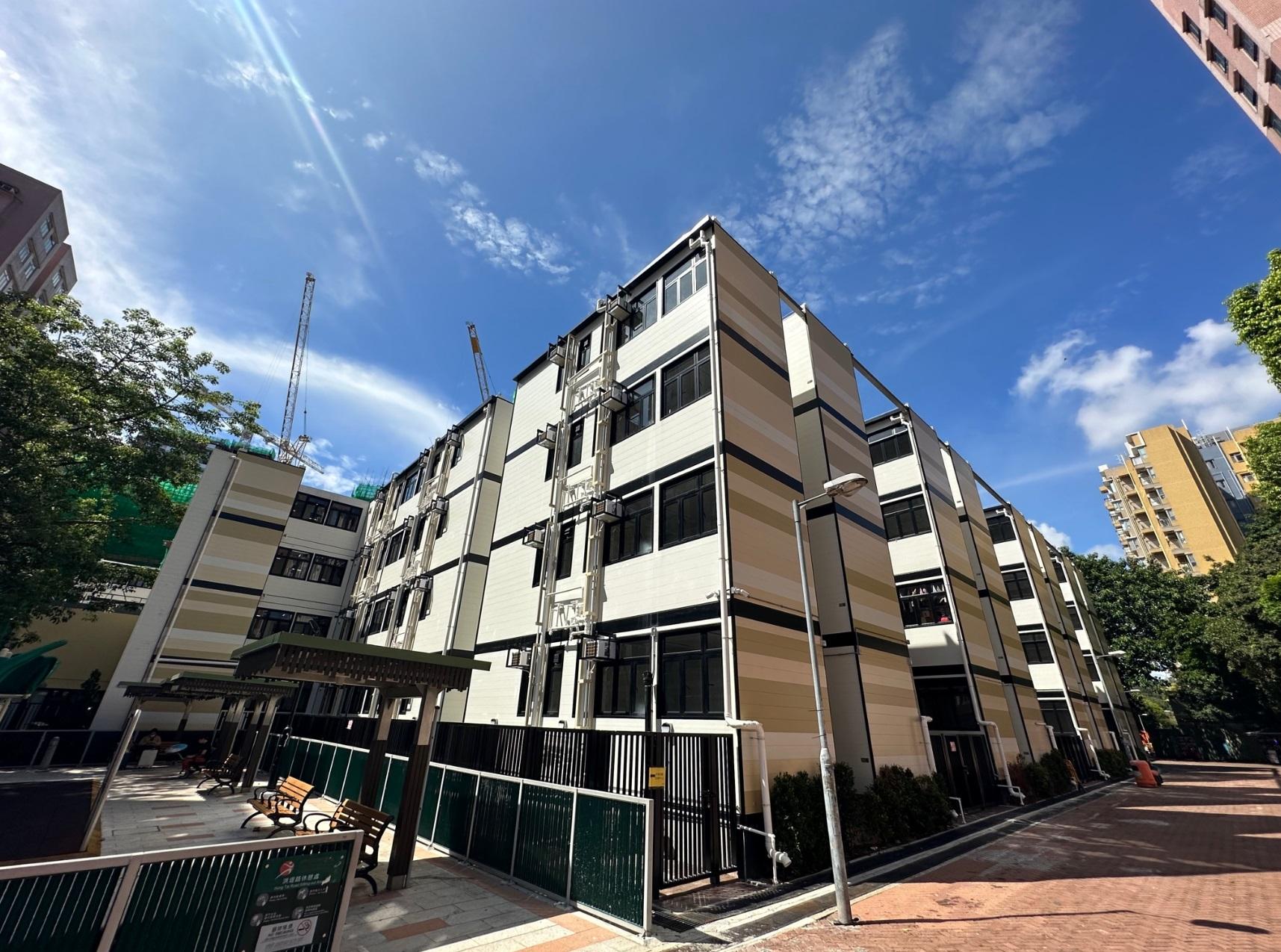 The Housing Bureau will organise a Transitional Housing Open Day on September 24 (Sunday) and provide shuttle bus services for interested parties to visit the transitional housing project Yan Oi House at Hung Shui Kiu in Yuen Long. Photo shows the Yan Oi House.
