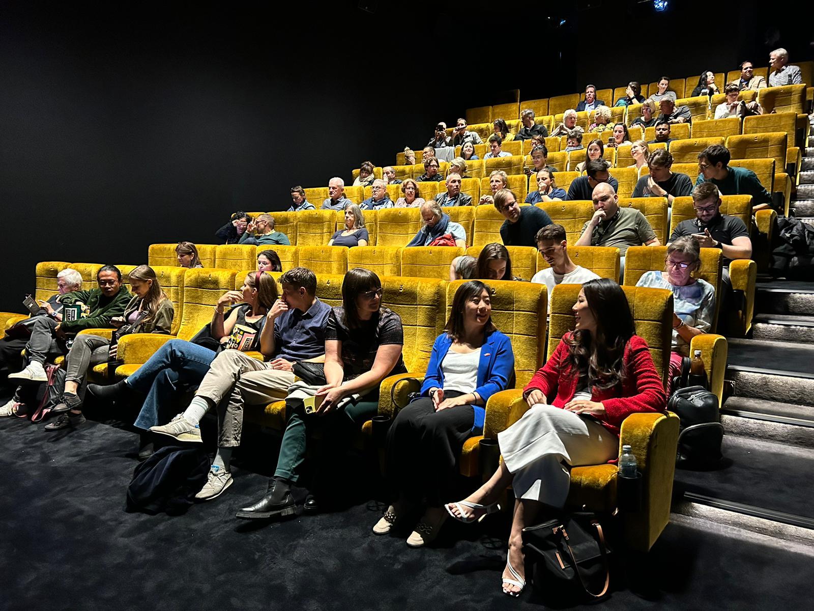 The Hong Kong Economic and Trade Office, Berlin is presenting four Hong Kong productions to Swiss audiences at the 19th Zurich Film Festival (ZFF), taking place from September 28 to October 8 (Zurich time). Photo shows the audience on September 29 at the opening film of the "Hong Kong Window" portion of the ZFF, which is dedicated to Hong Kong films.