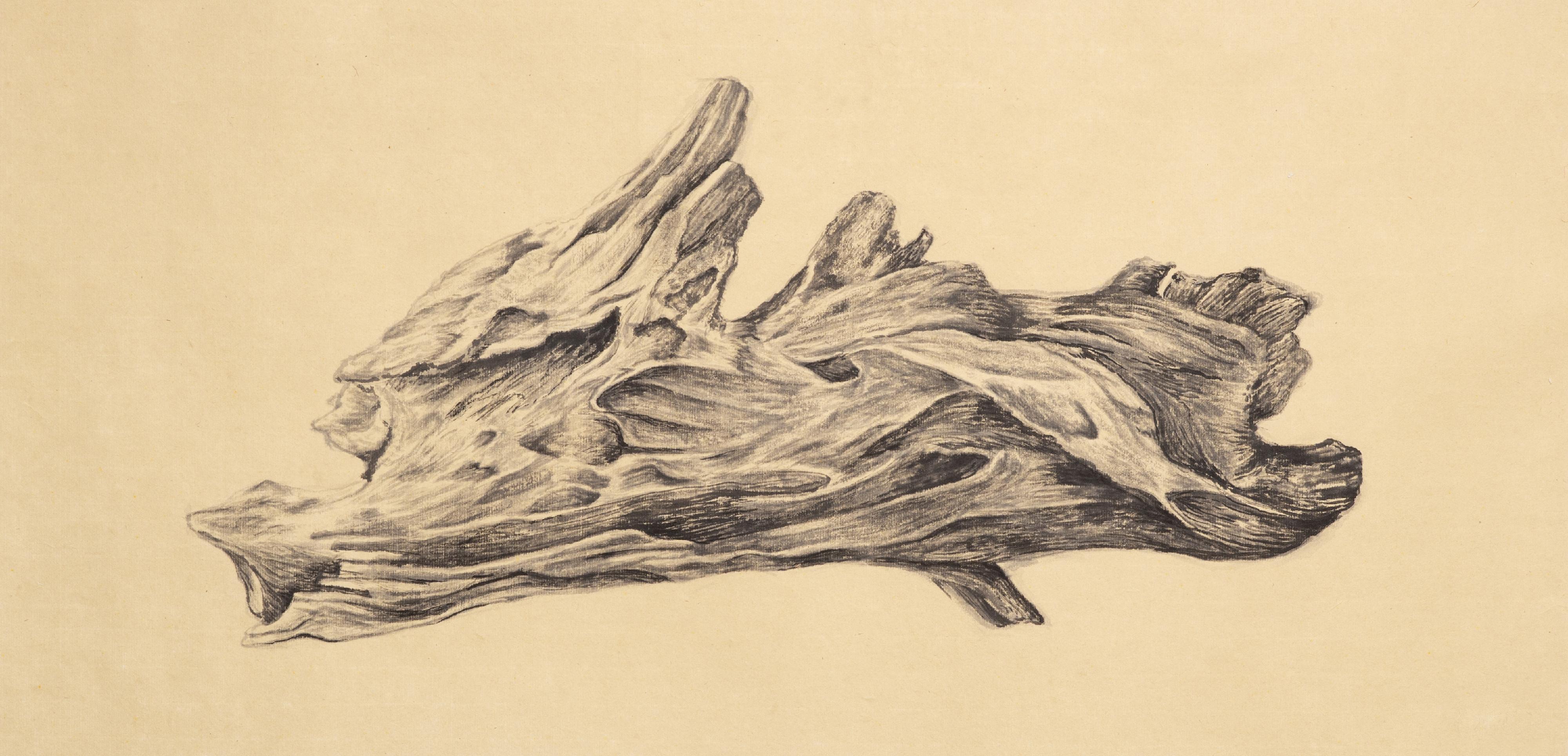 The Hong Kong Visual Arts Centre is holding the "Art Specialist Course 2022-23 Graduation Exhibition" from yesterday (October 26), to showcase creative achievements by 20 graduates. Picture shows Art Specialist Course (Ink Art) graduate Fu Nga-yin's artwork "Wood".
